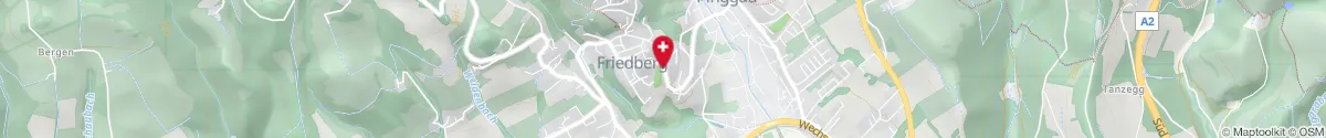 Kartendarstellung des Standorts für Apotheke Zur Maria Heil der Kranken in 8240 Friedberg